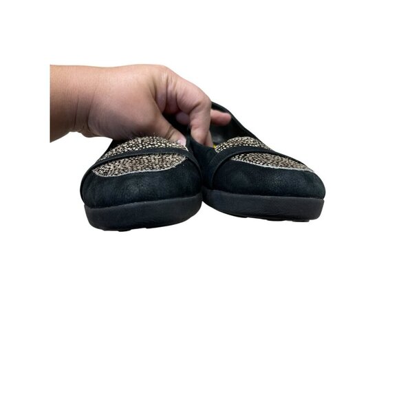 Fit Flop Loafer Black Calf Hair Slip On Leather Comfort Flat Shoes EU 38 US 7.5 - Picture 7 of 10